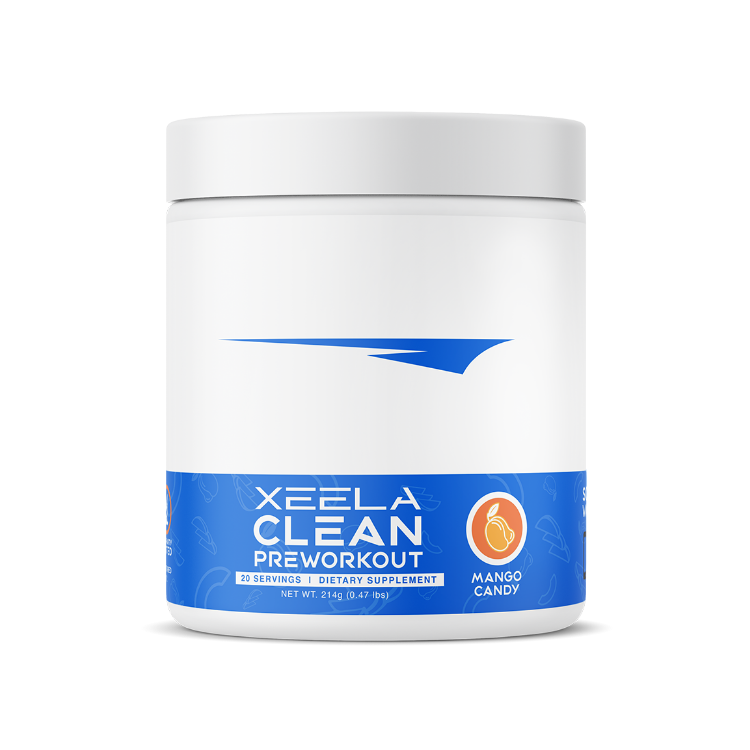 Clean Pre Workout by XEELA® | Mango, Blue Raspberry, & Tropical Punch